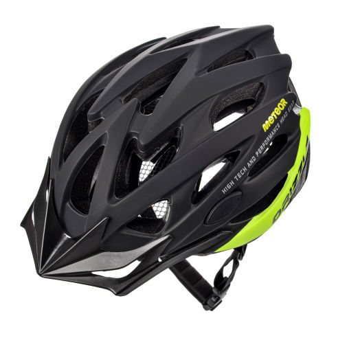 Kask rowerowy Meteor Drizzle czarno-zielony
