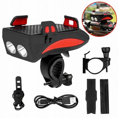 Lampa USB z uchwytem telefonu i klaksonem