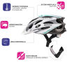 Kask rowerowy Meteor Drizzle czarno-szary - 4