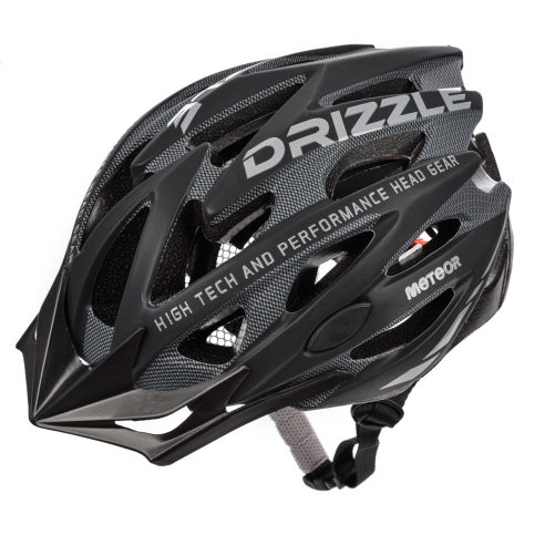 Kask rowerowy Meteor Drizzle czarno-szary